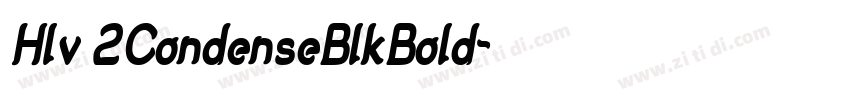 Hlv 2CondenseBlkBold字体转换
